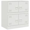vidaXL Dressoir 67x39x73 cm staal wit