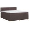 vidaXL Boxspringbed met matras Donkerbruin 140 x 190 cm Stof