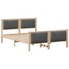 vidaXL Bedframe Bruin en donkergrijs 140 x 200 cm Massief grenenhout