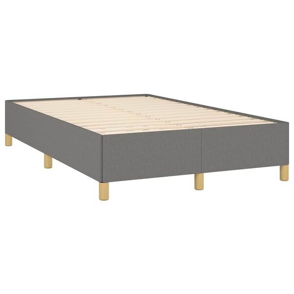 vidaXL Boxspring met matras stof donkergrijs 120x190 cm