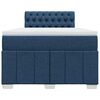 vidaXL Boxspring met matras stof blauw 120x190 cm