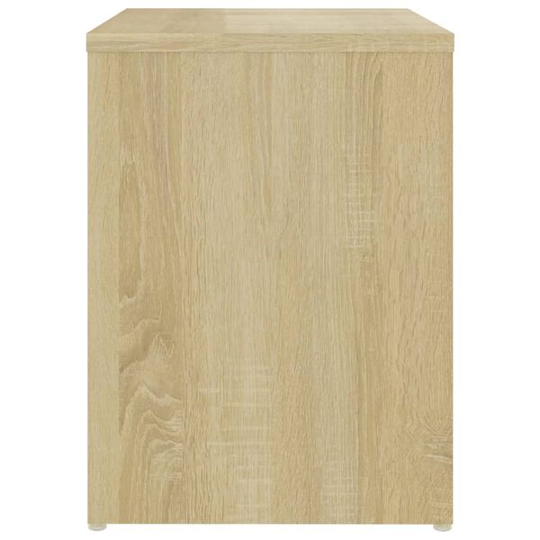 vidaXL Nachtkastje 40x30x40 cm bewerkt hout sonoma eikenkleurig