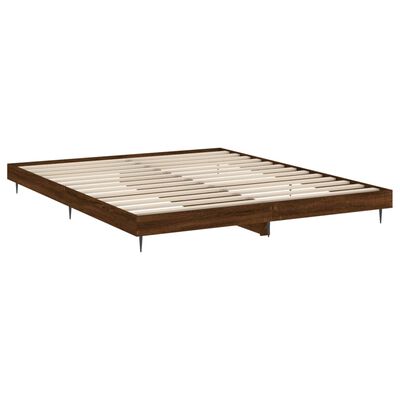 vidaXL Bedframe zonder matras bewerkt hout bruin eikenkleur 160x200 cm