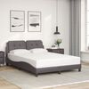 vidaXL Bedframe met LED zonder matras "Zadar" grijs 120x200 cm