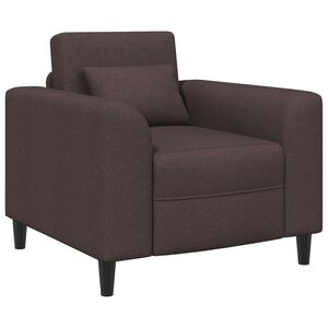 vidaXL Fauteuil Donkerbruin Stof