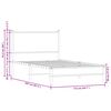 vidaXL Bedframe zonder matras metaal bruin eikenkleurig 107x203 cm