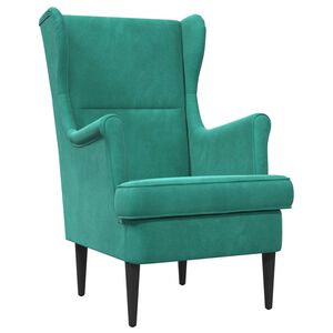 vidaXL Fauteuil Turquoise Fluweel