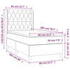 vidaXL Boxspring met matras en LED stof cr&egrave;mekleurig 80x200 cm