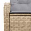 vidaXL Tuinbank Beige 124 x 62 x 69cm poly rattan