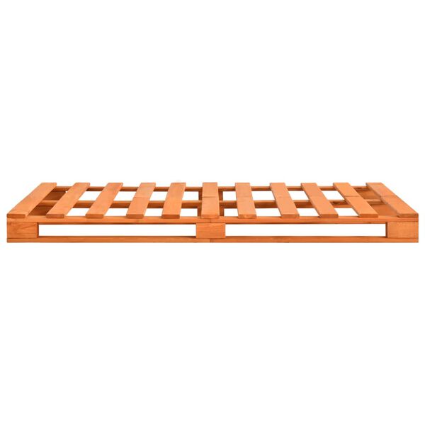 vidaXL Bedframe pallet massief grenenhout bruin 140x200 cm