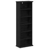 vidaXL CD Kast Zwart eiken 60 x 17 x 92 cm Bewerkt hout