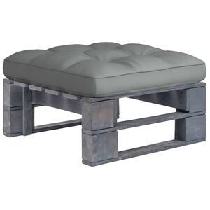 vidaXL Tuinhocker pallet ge&iuml;mpregneerd grenenhout grijs