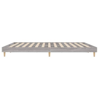 vidaXL Bedframe bewerkt hout grijs sonoma eikenkleurig 160x200 cm