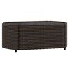vidaXL 3-delige Loungeset met kussens poly rattan bruin