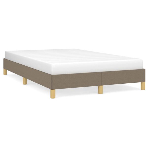 vidaXL Bedframe zonder matras 120x200 cm stof taupe