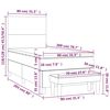 vidaXL Boxspring met matras stof zwart 80x200 cm