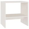vidaXL Nachtkastje 40x30,5x40 cm massief grenenhout wit