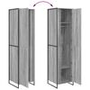 vidaXL Warderobe 2 pcs Grijs Sonoma 50 x 50 x 200 cm Bewerkt hout