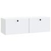 vidaXL Wandbeugel TV-kast 98 x 31 x 30 cm Wit Bewerkt hout