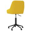 vidaXL Kantoorstoel draaibaar fluweel mosterdgeel
