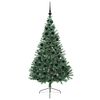 vidaXL Kunstmatig Voorverlicht Kerstboom met 300 LED Groen 180 cm PVC