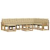 vidaXL Buiten bankenset 9 st Wit en Beige