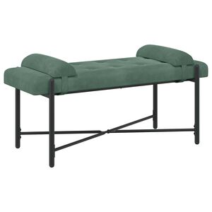 vidaXL Knop-gestept Bankje met Kussens Zeegroen 110 x 40 x 46 cm