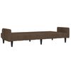 vidaXL Slaapbank 2-zits met voetenbank microvezelstof bruin