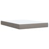 vidaXL Boxspring met matras stof taupe 140x200 cm
