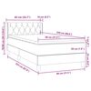vidaXL Boxspring met matras fluweel lichtgrijs 80x220 cm