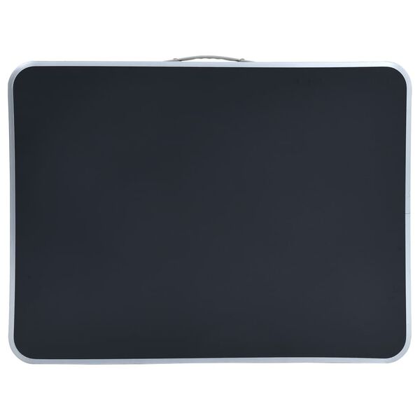 vidaXL Campingtafel inklapbaar met metalen frame 80x60 cm grijs