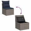 vidaXL 13-delige Loungeset met kussens poly rattan grijs