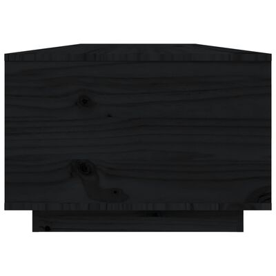 vidaXL Salontafel 80x50x35,5 cm massief grenenhout zwart
