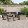vidaXL Tuin Sofa Set met kussen met opslag met kussen 14 pcs Grijs