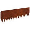 vidaXL Gazonrand 20 pcs 103 x 30 cm Staal Roestig