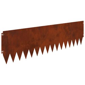 vidaXL Gazonrand 20 pcs 103 x 30 cm Staal Roestig