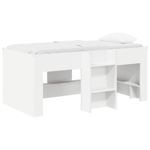 vidaXL Kinder Hoogslaper Wit 80 x 160 cm Bewerkt hout