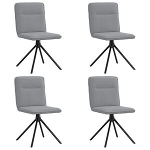 vidaXL Eetkamerstoelen 4 st stof lichtgrijs