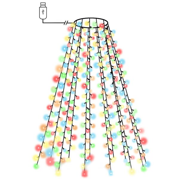 vidaXL Kerstboomverlichting met 150 LED's meerkleurig net 150 cm