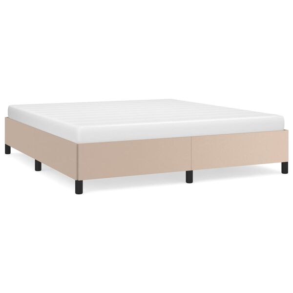 vidaXL Bedframe kunstleer cappuccinokleurig 180x200 cm