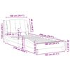 vidaXL Bedframe zonder matras "Zadar" kunstleer zwart en wit 100x200 cm