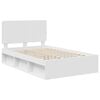 vidaXL Bedframe met hoofdeinde Wit 120 x 200 cm Massief grenenhout