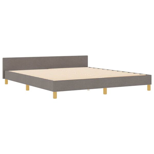 vidaXL Bedframe met hoofdeinde Taupe 180 x 200 cm Stof