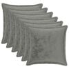 vidaXL Kussensloop 6 st HOUTEN Donkergrijs 40 x 40 cm Flanel