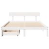 vidaXL Bedframe zonder matras massief grenenhout wit 140x190 cm