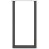 vidaXL Bartafelpoten 2 st U-vormig 50x(90-91) cm staal antraciet