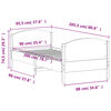 vidaXL Bedframe zonder matras massief grenenhout wit 90x200 cm