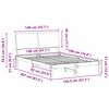 vidaXL Bedframe Bruin en lichtgrijs 140 x 190 cm Massief grenenhout