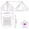 vidaXL Familie Tipi Tent Tipi Blauw en Grijs 560 x 560 x 300 cm