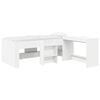 vidaXL Hoge Bed Frame met Bureau voor Kinderen Wit 90 x 190 cm